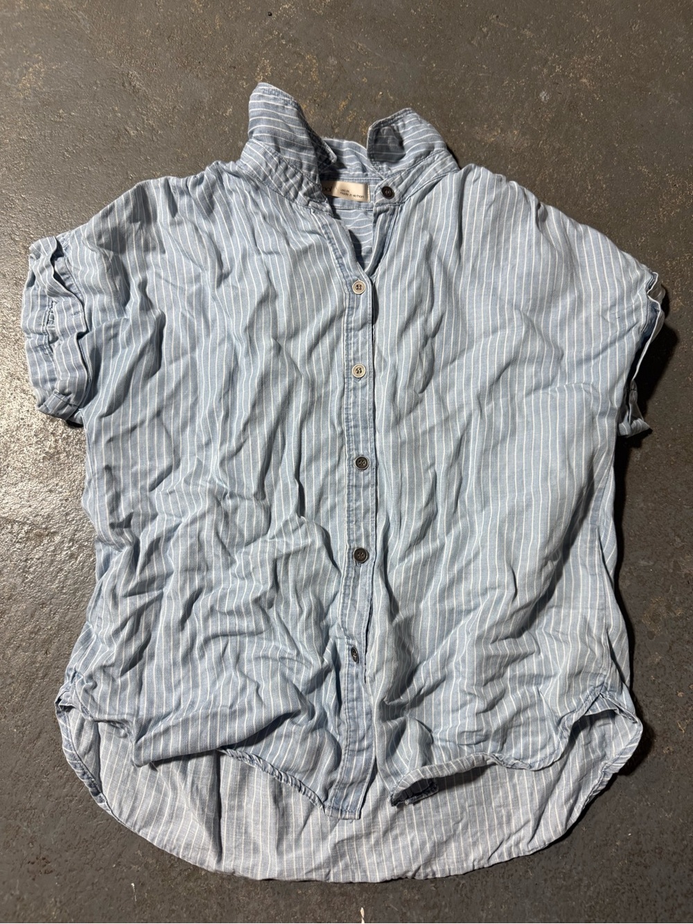 Light Blue Pinstripe Button-Up Shirt